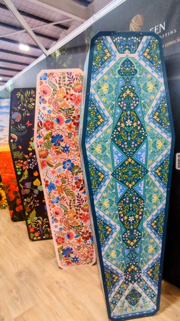 Bright, colourful, sustainable coffins from The Last Dance